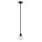 Z-Lite Bohin 1 Light Mini Pendant, Matte Black And Clear Seedy 464MP-MB - alternate 1